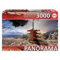Educa puzzle panorama Mount Fuji and Chureito Pagoda 3000 dielov 18013