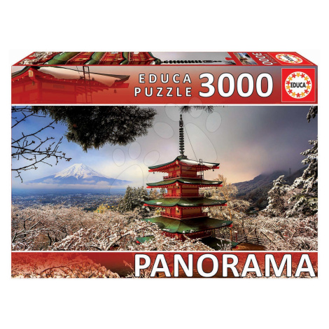 Educa puzzle panorama Mount Fuji and Chureito Pagoda 3000 dielov 18013