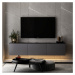 Antracitový TV stolík 160x35 cm Neon – Kalune Design