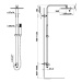 SAPHO - Sprchový stĺp k napojeniu na batériu, pevná a ručná sprcha, hranatý, chróm 1202-29