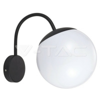 Nástenná lampa 1*E27 Matt Black Opal C Ball Up VT-1223 (V-TAC)