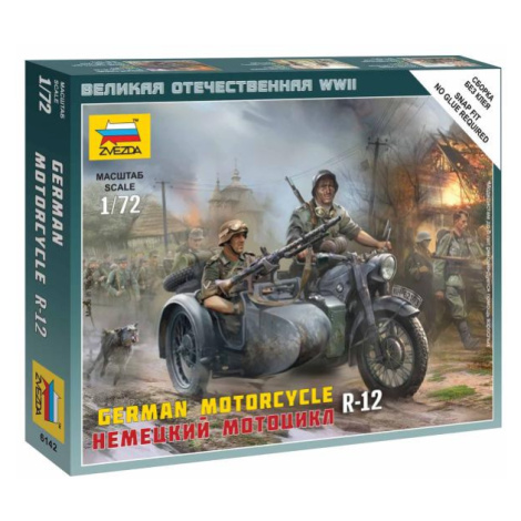 Wargames (WWII) military 6142 - German Motorcycle R-12 (1:72)