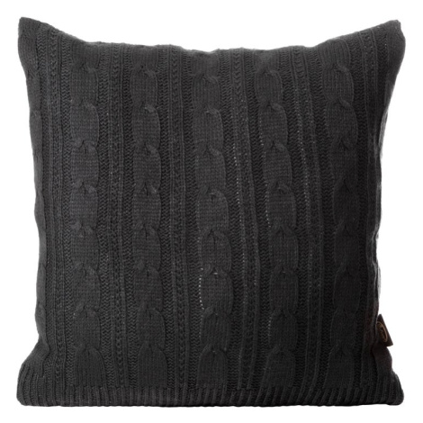 Čierna dekoračná obliečka na vankúš s pleteným vzorom ARIEL2 45x45 cm Eurofirany