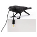 Terasové LED svietidlo Bird Lamp hrajúce čierna