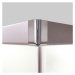 MEREO - Sprchový box, štvorcový, 90cm, satin ALU, sklo Point, zadne steny biele, liatá vanička, 