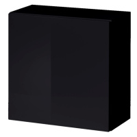 Sconto Závesná skrinka MATCH 3 čierna/čierna vysoký lesk