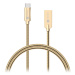 Connect Wire Steel Knight USB-C (Type C) - USB-A, kovový gold, 2,1 A, 1 m