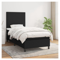 vidaXL Posteľný rám boxspring s matracom čierny 90x190 cm látka