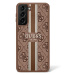 Plastové puzdro Guess na Samsung Galaxy S23 5G S911 GUHCS23SP4RPSW 4G Printed Stripe hnedé