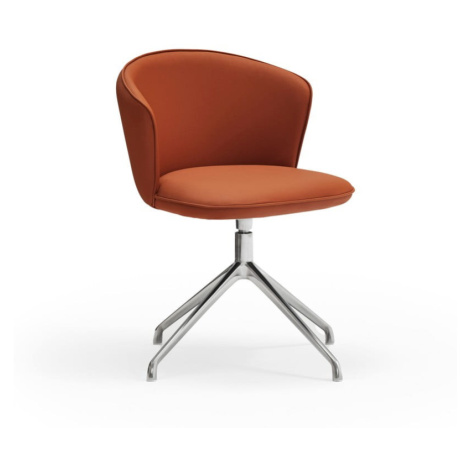 Oranžové otočné jedálenské stoličky v súprave 2 ks Add – Teulat