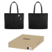 UNIQ HAVA RPET FABRIC TOTE BAG (UP TO 14") - MIDNIGHT BLACK (MIDNIGHT BLACK)