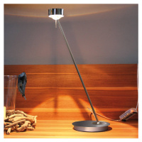 Stmievateľná stolová lampa PUK TABLE, chróm