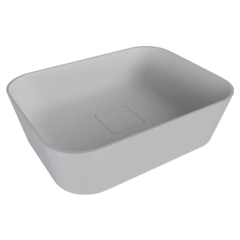 Umývadlo na dosku Polysan Banera 49,5x34,5 cm bílá matná mat bez prepadu 14596MAT