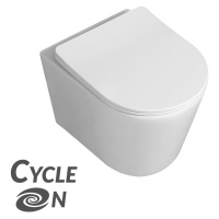 Laveo Jari Cycleon, závesné WC s vírivým systémom CycleOn 485x370x325 mm + toaletné sedadlo, bie