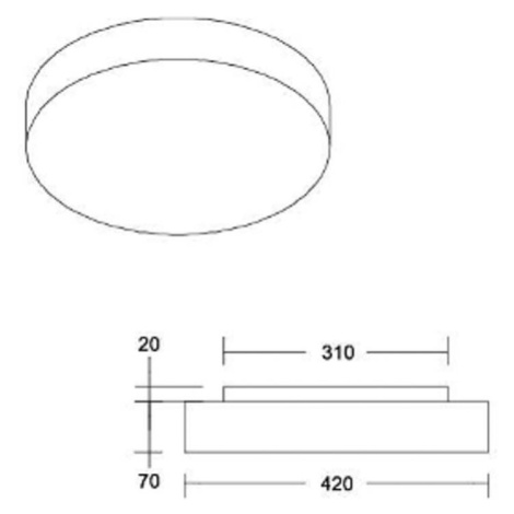 BRUMBERG LED stropné svietidlo Celtis Midi, 3 000 K, chintz, fialová