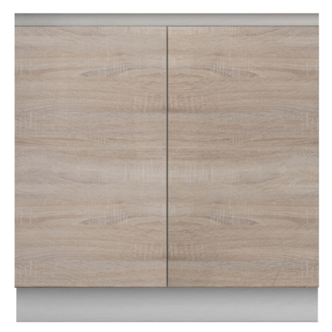 KONDELA Line D80 ZL drezová kuchynská skrinka dub sonoma / biela Tempo Kondela