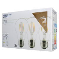 LED žiarovka E27 4W 2700K Filament Set 3 ks, 470lm