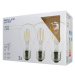 LED žiarovka E27 4W 2700K Filament Set 3 ks, 470lm