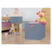 Benlemi Úložný drevený box BOKS do regálu s obdĺžnikovým úchytom Zvoľte farbu: Tmavo sivá