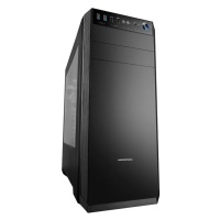 Modecom PC herná skriňa OBERON PRE BLACK MIDI, 2x USB 3.0, 2x USB 2.0, audio HD, čierna, bez zdr