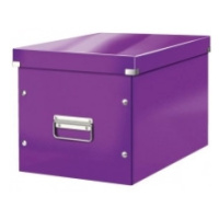 Leitz Štvorcová škatuľa Click - Store A4 metalická purpurová