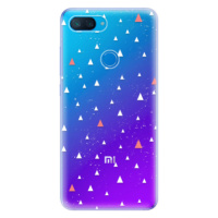 Odolné silikónové puzdro iSaprio - Abstract Triangles 02 - white - Xiaomi Mi 8 Lite