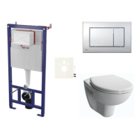 Cenově zvýhodněný závěsný WC set SAT do lehkých stěn / předstěnová + WC VitrA Normus SIKOSSNOR21