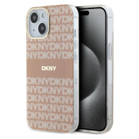 DKNY PC/TPU Repeat Pattern Tonal Stripe Magsafe Zadný Kryt pre iPhone 15 Pink