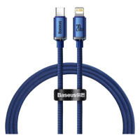 Kábel Baseus Crystal cable USB-C to Lightning, 20W, 1.2m (blue)