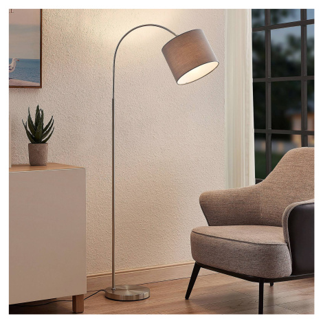 Lindby Keriba stojaca lampa, nikel/taupe