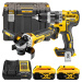 DEWALT 18V XR Aku sada vŕtačky DCD796 a uhlovej brúsky 125mm DCG405, 2x 5,0 Ah DCK2080P2T- QW