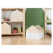 Benlemi Drevený úložný box HOUSE v tvare domčeka Zvoľte farbu: Nelakovaná