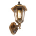 Klasické vonkajšie nástenné svietidlo starožitné zlaté s pohybovým senzorom - New Haven