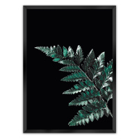 Dekoria Plagát Dark Leaf, 30 x 40 cm, Ramka: Czarna
