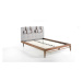 Dvojlôžková posteľ s nohami z orechového dreva Ángel Cerdá Olivia, 150 x 200 cm