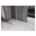 MEXEN/S - Velar L sprchovací kút, posuvné dvere 110 x 120, transparent, meď kartáčovaná 871-110-