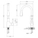 Mexen Elias, 1-komorový granitový drez 795x480x200 mm a drezová batéria Savita, čierna škvrtnitá