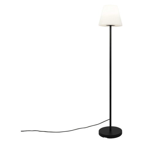 Vonkajšia stojaca lampa čierna s bielym tienidlom IP65 25 cm - Virginia