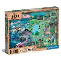 Puzzle 1000 dielikov - Disney mapa 101 dalmatíncov