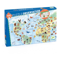 Vyhľadávacie puzzle s plagátom - Zvieratá sveta - 100 ks