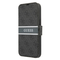 Diárové puzdro Guess na Apple iPhone 13 mini GUBKP13S4GDGR 4G Printed Stripe sivé