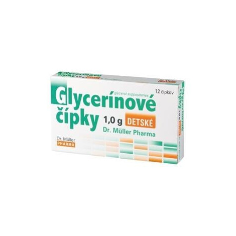 DR. MÜLLER Glycerínové čípky 1,0 g detské 12 kusov