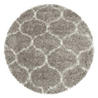 Kusový koberec Salsa Shaggy 3201 beige kruh - 160x160 (průměr) kruh cm Ayyildiz koberce