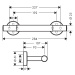 Hansgrohe Unica, opierka pod nohy Comfort, chrómová, HAN-26329000