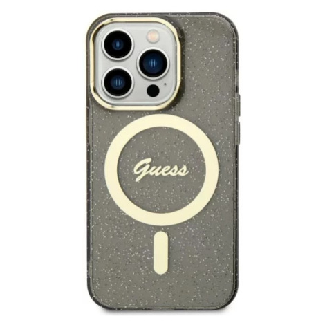 Kryt Guess GUHMN61HCMCGK iPhone 11 / Xr 6.1" black hardcase Glitter Gold MagSafe (GUHMN61HCMCGK)