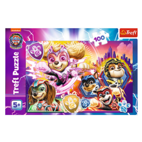 Trefl Puzzle 100 dielikov - Zoznámte sa so silnými šteňatami /PAW PATROL: THE MIGHTY MOVIE