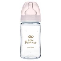 CANPOL BABIES Fľaša so širokým hrdlom Royal Baby 240 ml ružová
