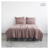 Ružové ľanové obliečky na jednolôžko 135x200 cm - Linen Tales