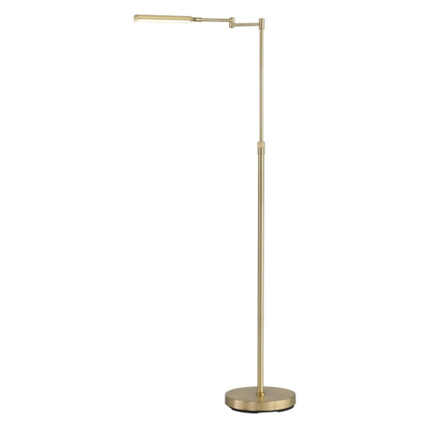 LED stojacia lampa v zlatej farbe s kovovým tienidlom (výška  130 cm) Nami – Fischer & Honsel