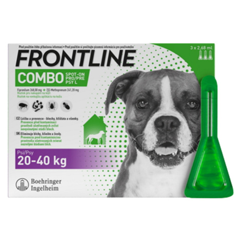 FRONTLINE Combo Spot-On pre psy L (20-40 kg) 2,68 ml 3 pipety